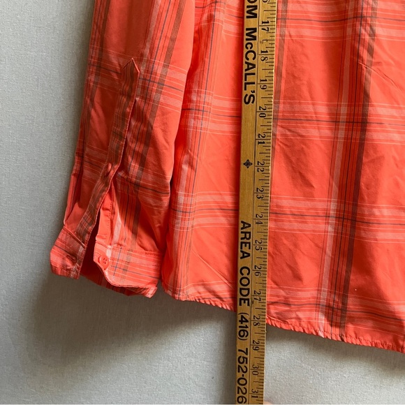 Woolrich Men's orange Plaid button down shirt Sz M - Picture 9 of 9